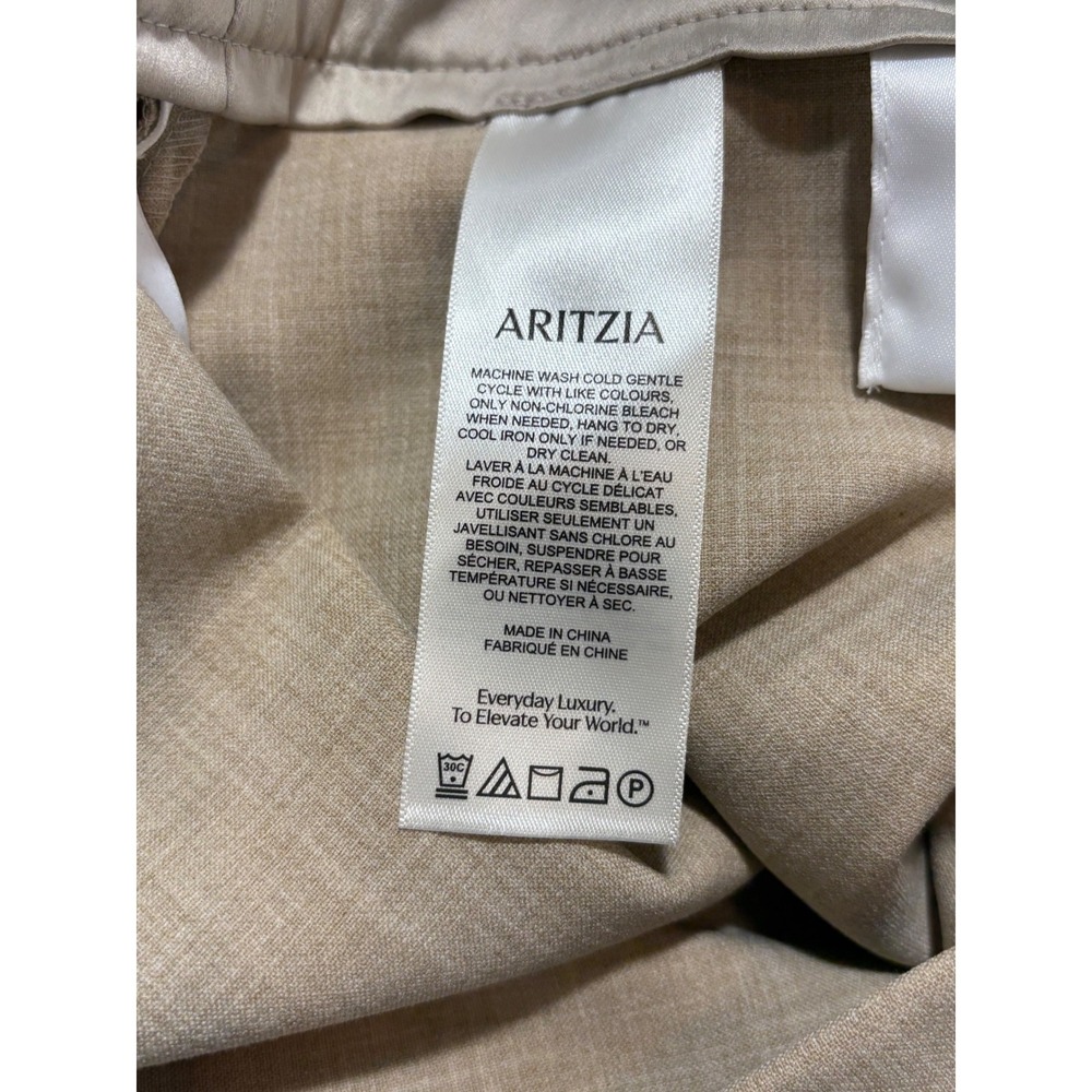 Babaton Beige Wrap‎ Mini Skirt with Pocket - Women's Size 14 - Picture 9 of 9